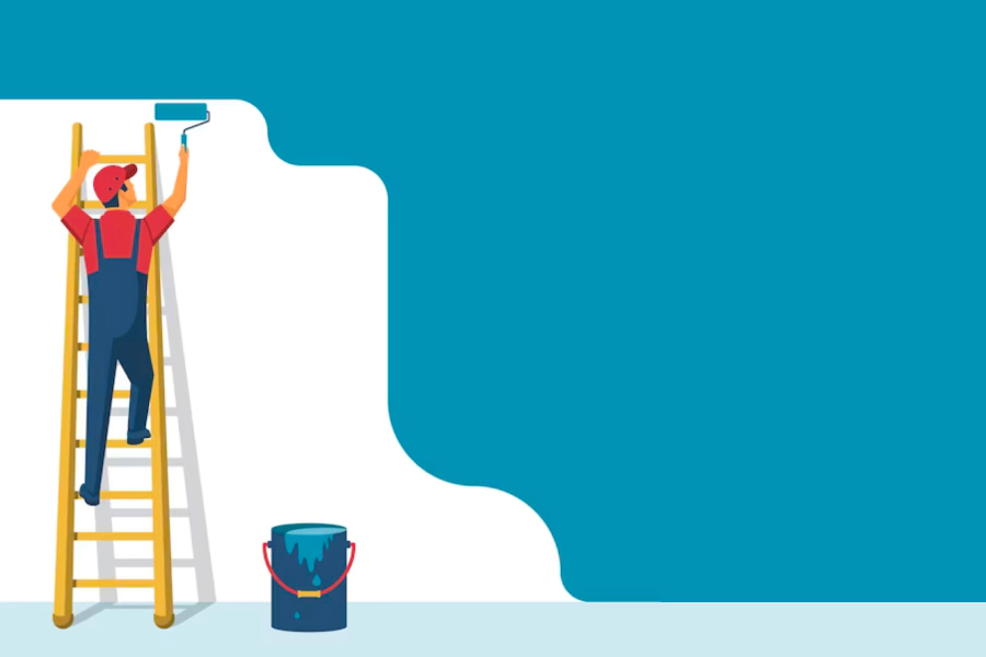 graphics man painting wall houston tx