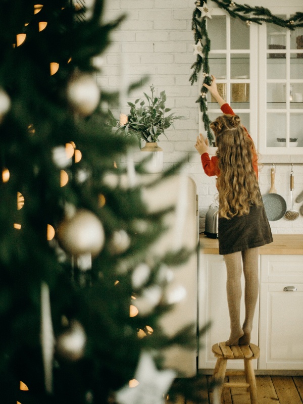 woman decorating kitchen